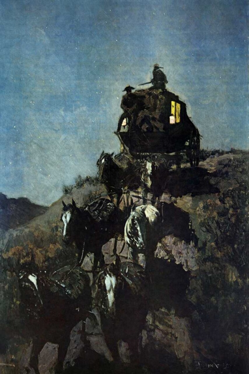 The Old Stage Coach Of The Plains Poster Print by Frederic Remington - Item # VARPDX133285
